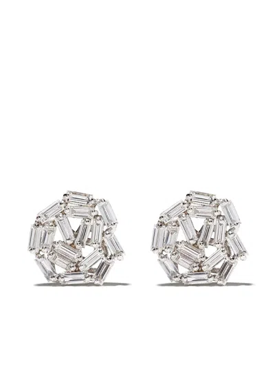 Suzanne Kalan 18kt White Gold Fireworks Circle Diamond Studs