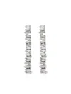 Suzanne Kalan 18kt Linear Baby Tennis Weissgoldohrringe Mit Diamanten In Silver