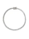 Suzanne Kalan 18kt White Gold Mini Princess-cut Tennis Bracelet In 银色