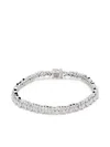 Suzanne Kalan 18kt White Gold Fireworks Diamond Tennis Bracelet In Silver