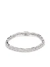 Suzanne Kalan 18k White Gold Firework Diamond Bracelet In Silver