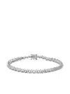 Suzanne Kalan 18kt White Gold Princess Midi Diamond Tennis Bracelet In White
