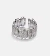 Suzanne Kalan 18kt White Gold Ring With Diamonds In Silver