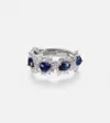 Suzanne Kalan 18kt White Gold Ring With Sapphires And Diamonds In Metallic