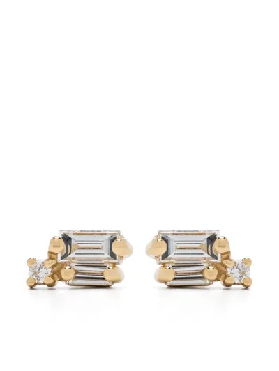 Suzanne Kalan 18kt Yellow Gold Bold Burst Diamond Stud Earrings