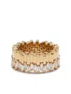 Suzanne Kalan 18k Yellow Gold Double Row Baguette Diamond Eternity Ring In Gold