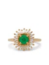 Suzanne Kalan 18kt Yellow Gold One Of A Kind Emerald And Opal Ring In Gold
