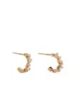 Suzanne Kalan 18kt Yellow Gold Princess Cut Diamond Hoop Earrings In Gold