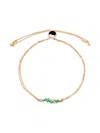 Suzanne Kalan 18kt Yellow Gold Willow Emerald Bracelet In Gold
