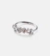 Suzanne Kalan Amalfi 14kt White Gold Ring With Diamonds And Topaz In Silver