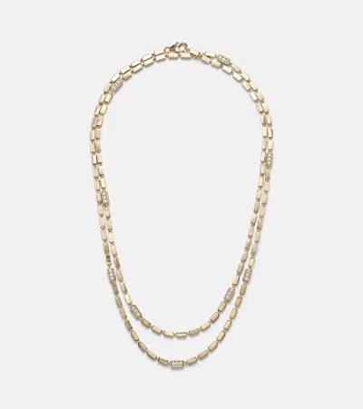 Suzanne Kalan Block-chain 18kt Gold Necklace With Diamonds