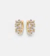 Suzanne Kalan Bold 18kt Gold Huggies With Diamonds In Gold