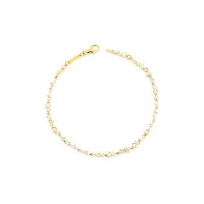 Suzanne Kalan Classic Diamond Chain Tennis Bracelet In Yellow Gold,diamond