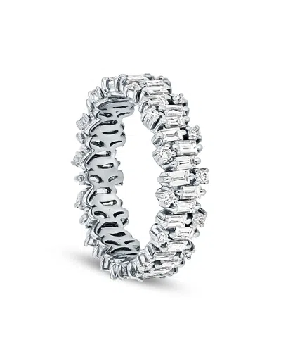 Suzanne Kalan Classic Diamond Shimmer Eternity Band Ring In 18k White Gold, 1.16 Tcw In Metallic