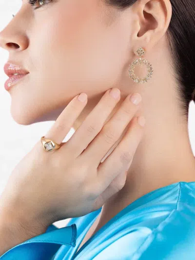 Suzanne Kalan Diamond Drop Earrings In Gold