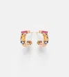 Suzanne Kalan Ella Rainbow 18kt Rose Gold Earrings With Diamonds And Sapphires In Multicoloured