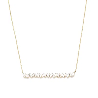 Suzanne Kalan Firework Diamond Necklace In Yellow Gold,white Diamonds