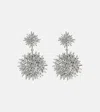 Suzanne Kalan Fireworks 18kt White Gold Drop Earrings With Diamonds In Diamond/wg