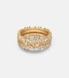 Suzanne Kalan Icon Midi 18kt Gold Tech Ring Jackets With Diamonds In Gold