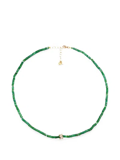 Suzanne Kalan Infinite Emerald And Diamond Necklace In Green