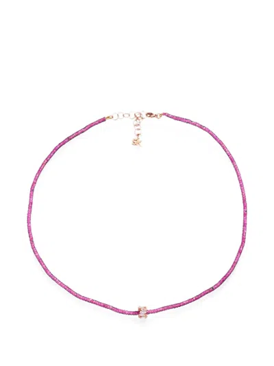 Suzanne Kalan Infinite Spinel And Diamond Necklace In Pink