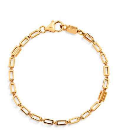 Suzanne Kalan Large Yellow Gold Block-chain Bracelet