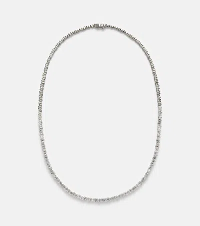 Suzanne Kalan Mini 18kt White Gold (750/1000) Necklace With Diamonds In Silver