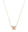 Suzanne Kalan Mini Rose Gold And Diamond Princess Butterfly Necklace In Gold