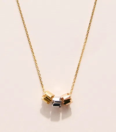 Suzanne Kalan Mixed Gold Infinite Necklace In White