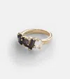 Suzanne Kalan Nadima Glimmer 14kt Gold Ring With Quartz And Diamonds In Yellow Gold