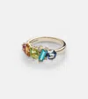 Suzanne Kalan Nadima Glimmer 14kt Gold Ring With Topaz, Citrine And Diamonds In Yellow Gold