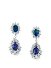 Suzanne Kalan Opal And Sapphire Drop Earrings In Multi