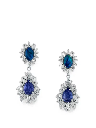 SUZANNE KALAN OPAL AND SAPPHIRE DROP EARRINGS