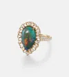 Suzanne Kalan Portrait 18kt Gold Ring With Opal And Diamonds In Gold