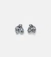 Suzanne Kalan Princess 18kt White Gold Earrings With Diamonds In Silver