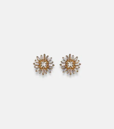 Suzanne Kalan Princess Mini 18kt Gold Earrings With Diamonds