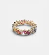 Suzanne Kalan Rainbow Frenzy 18kt Gold, Diamond And Sapphire Ring In Multicoloured