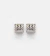 Suzanne Kalan Rondelle 18kt White Gold Earrings With Diamonds In Silver