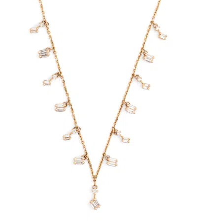 Suzanne Kalan 18k Yellow Gold Dangle Diamond Necklace