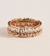 Suzanne Kalan Rose Gold And Diamond Classic Short Stack Eternity Ring In Gold
