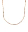 Suzanne Kalan Rose Gold And Diamond Classic Tennis Necklace In Rose Gold