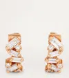 Suzanne Kalan Rose Gold And Diamond Frenzy Huggie Earrings In Rose Gold