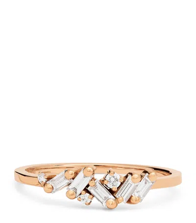 Suzanne Kalan Rose Gold And Diamond Frenzy Ring