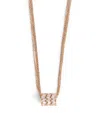 Suzanne Kalan Rose Gold And Diamond Infinite Three-rondelle Pendant Necklace In Rose Gold