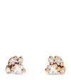 Suzanne Kalan Rose Gold And Diamond Princess Stud Earrings In Gold