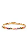 Suzanne Kalan Rose Gold And Rainbow Sapphire Bold Tennis Bracelet In Rose Gold