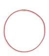Suzanne Kalan Rose Gold And Ruby Princess Tennis Necklace In Gold