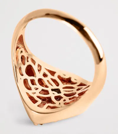 Suzanne Kalan Rose Gold, Diamond And Ruby La Fantasie Signet Ring