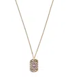 Suzanne Kalan Rose Gold, Diamond And Sapphire Dog Tag Infinite Necklace In Gold