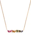 Suzanne Kalan Rose Gold, Diamond And Sapphire Frenzy Necklace In Gold
